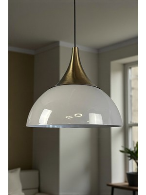 Feyza Design Gri Avize Sarkıt, Eskitme Kubbe Başlık, Salon ve Mutfak Dekoratif Aydınlatma