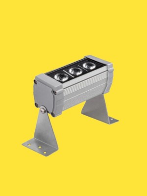 Powerr Led Aydınlatma 10 cm 3 Watt Sarı Amber Işık Wallwasher Duvar Boyama IP65