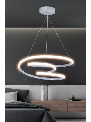 Feyza Design Modern Sarkıt Galaksi Gri Kasa Gün Işığı Ledli Avize