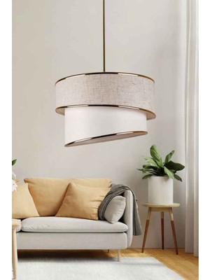 Feyza Design Şık Kumaş Galaksi Modern Pasta Avize, Yatak ve Çocuk Odası Için Tasarım