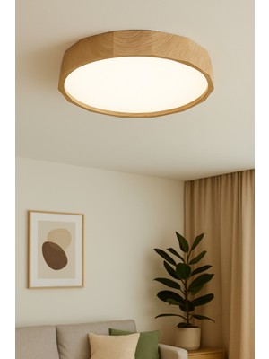 Feyza Design Modern 3 Renk 42 cm Büyük Boy Plafonyer LED Avize