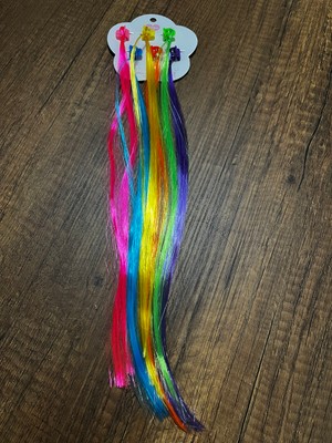 Gülümse Gel Kız Çocuk Renkli unicorn Kuromi Yıldız Kelebek Figürlü Saç Örgü Postiş Peruk Toka Saç Aksesuar 6'lı Mandal Toka Seti