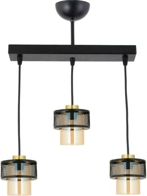 UltraNova Modern Dikdörtgen Üçlü Sarkıt Cam Avize, Şık ve Zarif Tasarım