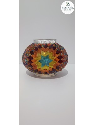 Feyza Design El Yapımı Otantik Mozaik Cam Aplik Lambader 12 Cm, Şık ve Zarif Tasarım
