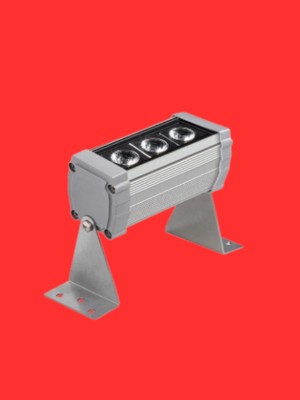 Powerr Led Aydınlatma 10 cm 3 Watt Kırmızı Işık Wallwasher Duvar Boyama IP65