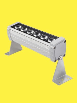 Powerr Led Aydınlatma 17 cm 6 Watt Sarı Amber Işık Wallwasher Duvar Boyama IP65
