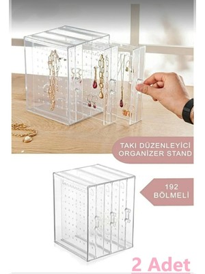 Çekmeceli Takı Organizatörü, 2'li Set, Şık ve Kullanışlı Depolama Çözümü