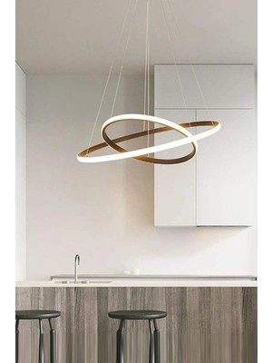 Feyza Design Modern Eskitme Renkli Çoklu Asma LED Avize Seti