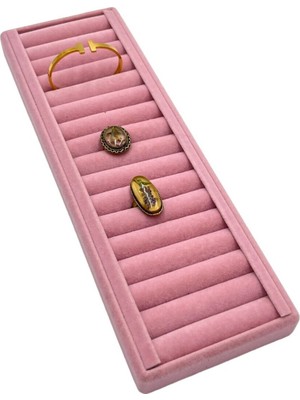 Pembe Rulo Yüzük ve Kelepçe Standı, Şık ve Kullanışlı Aksesuar Organizer