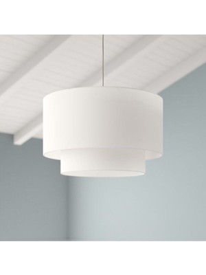 Feyza Design Beyaz Pastel Avize, Salon ve Mutfak Için Parlak Dekoratif Aydınlatma