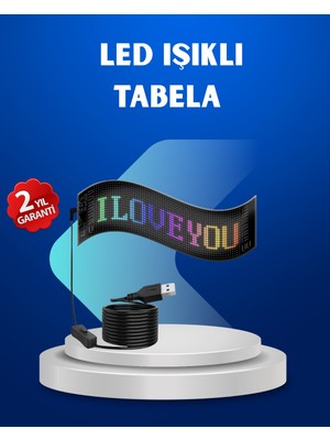 Elektronikçim Rgb Renkli LED Ekran Tabela USB Bağlantılı ve Kayan Yazı Destekli - TK0021-5CA773