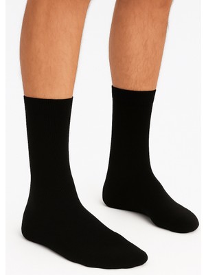 Luviera Erkek Termal Uzun Çorap 3'lü Paket Siyah-Füme-Gri