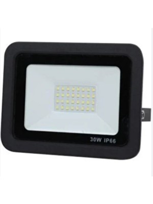 Powerr Led Aydınlatma 30 Watt Siyah Slim Kasa 6500K Beyaz Işık IP65 LED Projektör