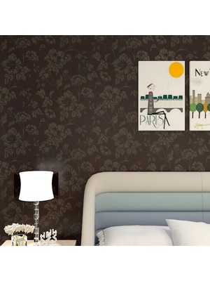 Teodora Kahverengi Çiçekli Duvar Kağıdı 765991