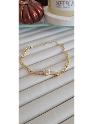 Vip 14K Kalpli Künye Bileklik