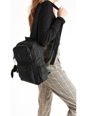 571 Collections Çanta Unisex Su Geçirmez Çok Gözlü Siyah Renk Çapraz Askılı Göğüs ve Sırt Çantası