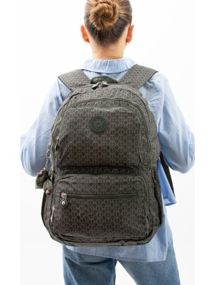 571 Collections Çanta Ultra Hafif Geniş Hacimli Okul Seyahat Spor Sırt Çantası Desenli Siyah Model