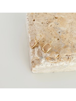 Vesce Atelier Kalsedon Drop Küpe A.kahve