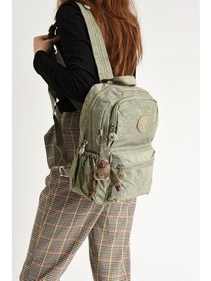 571 Collections Çanta Unisex Su Geçirmez Çok Gözlü Vizon Renk Çapraz Askılı Göğüs ve Sırt Çantası