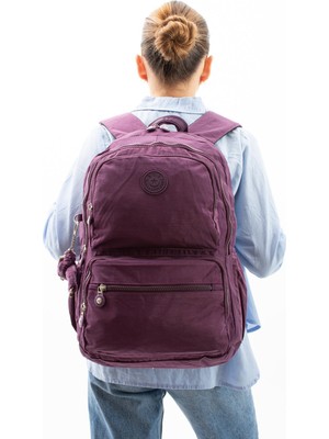 571 Collections Çanta Ultra Hafif Geniş Hacimli Okul Seyahat Spor Sırt Çantası Desenli Siyah Model