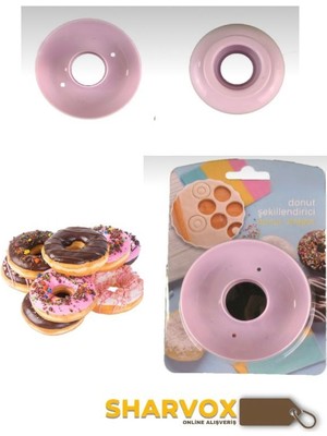 Sharvox Pratik Donut Kek Kalıbı – Hamur Kesici ve Şekillendirici Aparat | Kolay Kullanımlı Pasta ve Tatlı