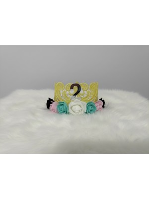 Summer El Yapımı Dantel Doğumgünü Bebek&Çocuk Tacı