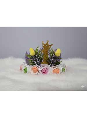 Lila El Yapımı Dantel Doğumgünü Bebek&Çocuk  Tacı