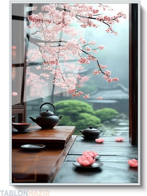 Tablonhazır Dikey Çerçeveli Cam Dinlendirici Modern Ev Dekoru Duvar Sanatı Ev Ofis Tablosu