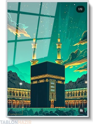 Tablonhazır Dikey Çerçeveli Cam Kabe2 Modern Ev Dekoru Duvar Sanatı Ev Ofis Tablosu