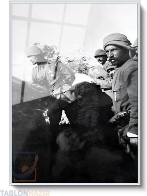 Tablonhazır Dikey Çerçeveli Cam Cam Ata 024 Modern Ev Dekoru Duvar Sanatı Ev Ofis Tablosu