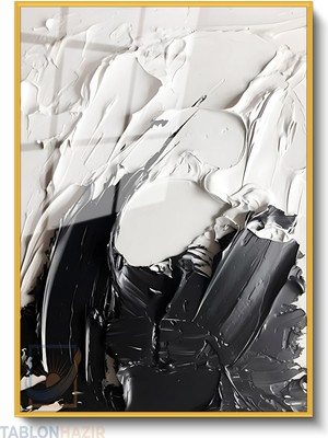 Tablonhazır Dikey Çerçeveli Cam Soyut 0012 Modern Ev Dekoru Duvar Sanatı Ev Ofis Tablosu