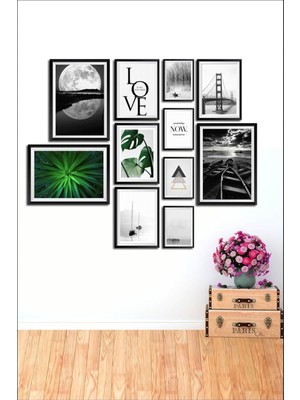 Storemax 11 Parça Dekoratif Mdf Tablo Seti Çerçeve Görünümlü DEKOLİADKS008