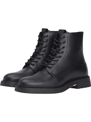 Tommy Hilfiger Siyah Erkek Bot Hılfıger Comfort Lwt Lth Boot