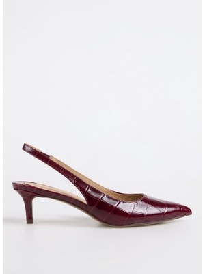 Lauren Ralph Lauren Bordo Kadın Topuklu Ayakkabı 802980117003