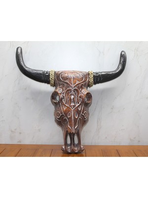 Ttt Ahşap Duvara Asmalı Bufalo Kafası