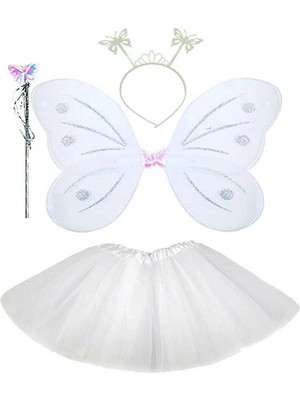 Just Cheap Store Beyaz Kelebek Kostümü Seti