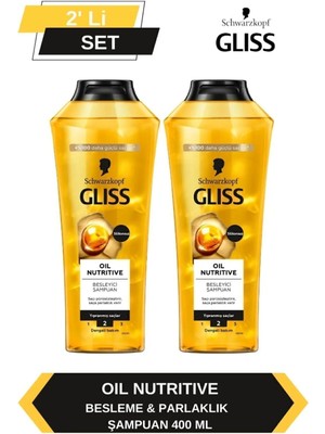 Gliss Oil Nutritive Şampuan 400ML x 2'li Set