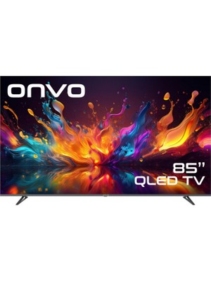 Onvo 85VQ90F3UA 85'' 216 Ekran Uydu Alıcılı 4K Ultra HD Google Smart QLED TV