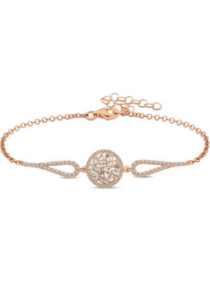 Aya Diamond Gümüş Rose Baget Taşlı Bileklik