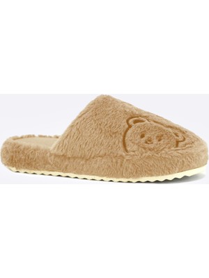 Pijamoni Pıjamonı Vizon Ayıcıklı Pofuduk Ev Terliği