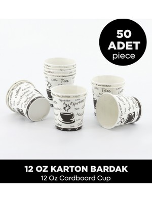 Sepet Doldur 12 Oz Karton Bardak 50 Adet