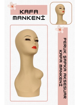 Manken İstanbul Polyester Kafa Mankeni Aksesuar Mankeni Şapka Mankeni Peruk Mankeni