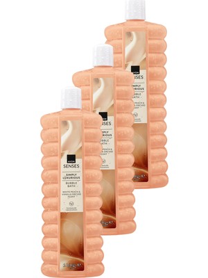 Avon Simply Luxurious Beyaz Şeftali ve Vanilya Orkide Kokulu Banyo Köpüğü 1 Lt. Üçlü Set