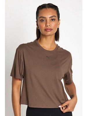 Puma Cloudspun Relaxed Tee Oversızed Kahve Renkli Tişört