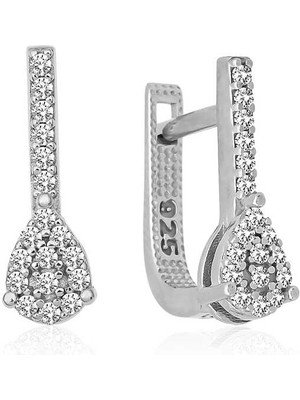 Aya Diamond Gümüş Sallantılı Damla Taşlı Küpe