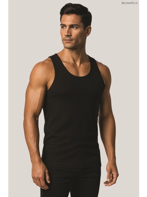 Belinoplus Fitilli Erkek Bambu Atlet Siyah Renk Kutulu 3 Lü Paket