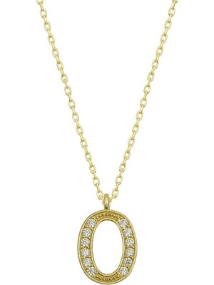 Aya Diamond Gümüş Gold O Harfi Kadın Kolye