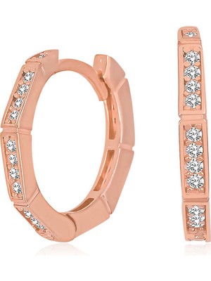 Aya Diamond Gümüş Halka Küpe