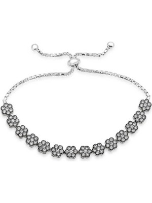 Aya Diamond Gümüş Papatya Bayan Asansör Bileklik