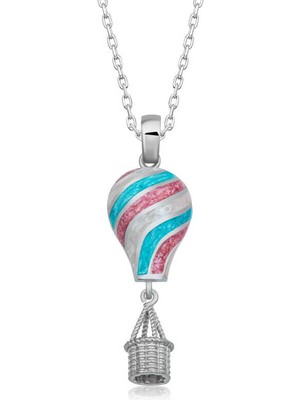 Aya Diamond Gümüş Kapadokya Balon Kadın Kolye